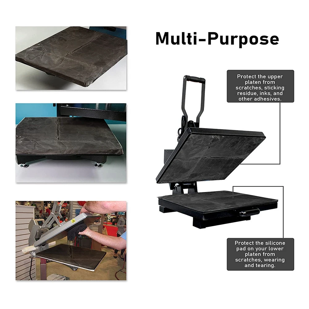 A21I-Heat Press Platen Wrap Cover, Heat Press Heating Plate Protective Cover High Temperature Anti-Stick