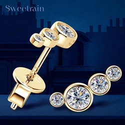 3mm Bezel Moissanite Earrings Original 925 Sterling Silver D Color Diamond Bubble Earrings Ear Stud for Women Fine Jewelry