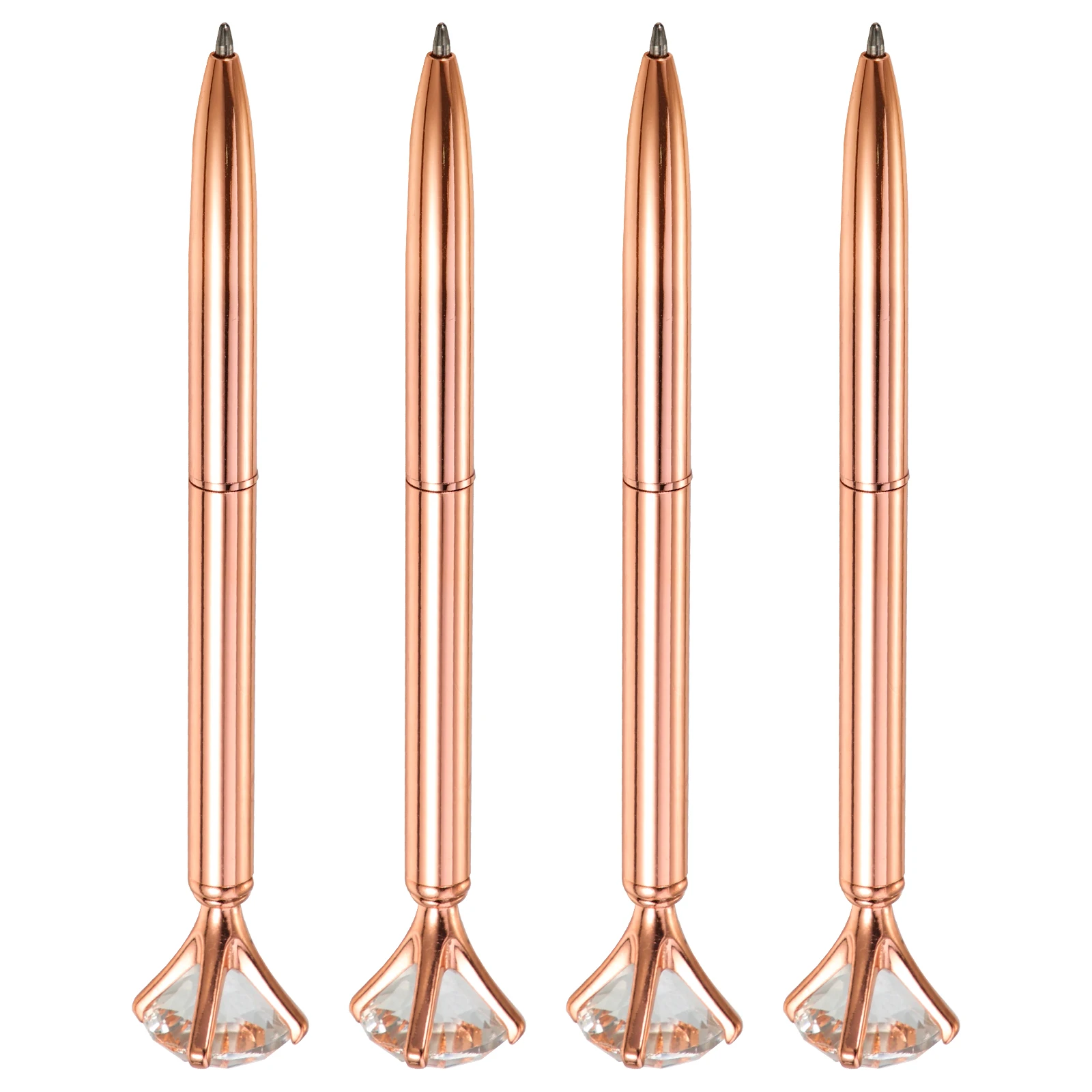 

4Pcs Creative Diamond Ballpoint Pens Metal Ergonomic Writing Pen Smooth Ink for School Office Students Supplies