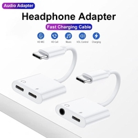 2-in-1 Audio Adapter USB C to 3 5 mm Jack Type-C Charging 3.5mm Aux Cable For Samsung Xiaomi Huawei Wired Headphones Connector