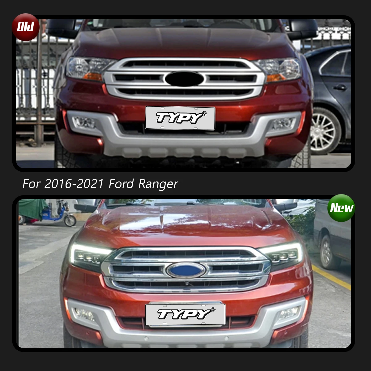 Car Headlights For 2016-2021 Ford Ranger Everest  LED Car Lamps Daytime Running Lights Dynamic Turn Signals Car Accessories