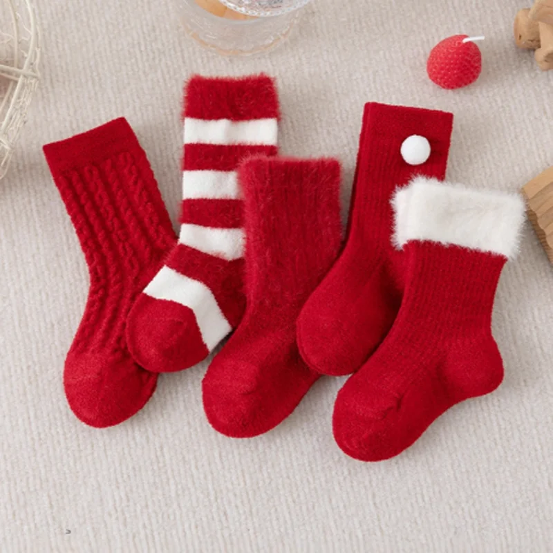 

3Pair/lot new autumn and winter thick warm children's baby socks