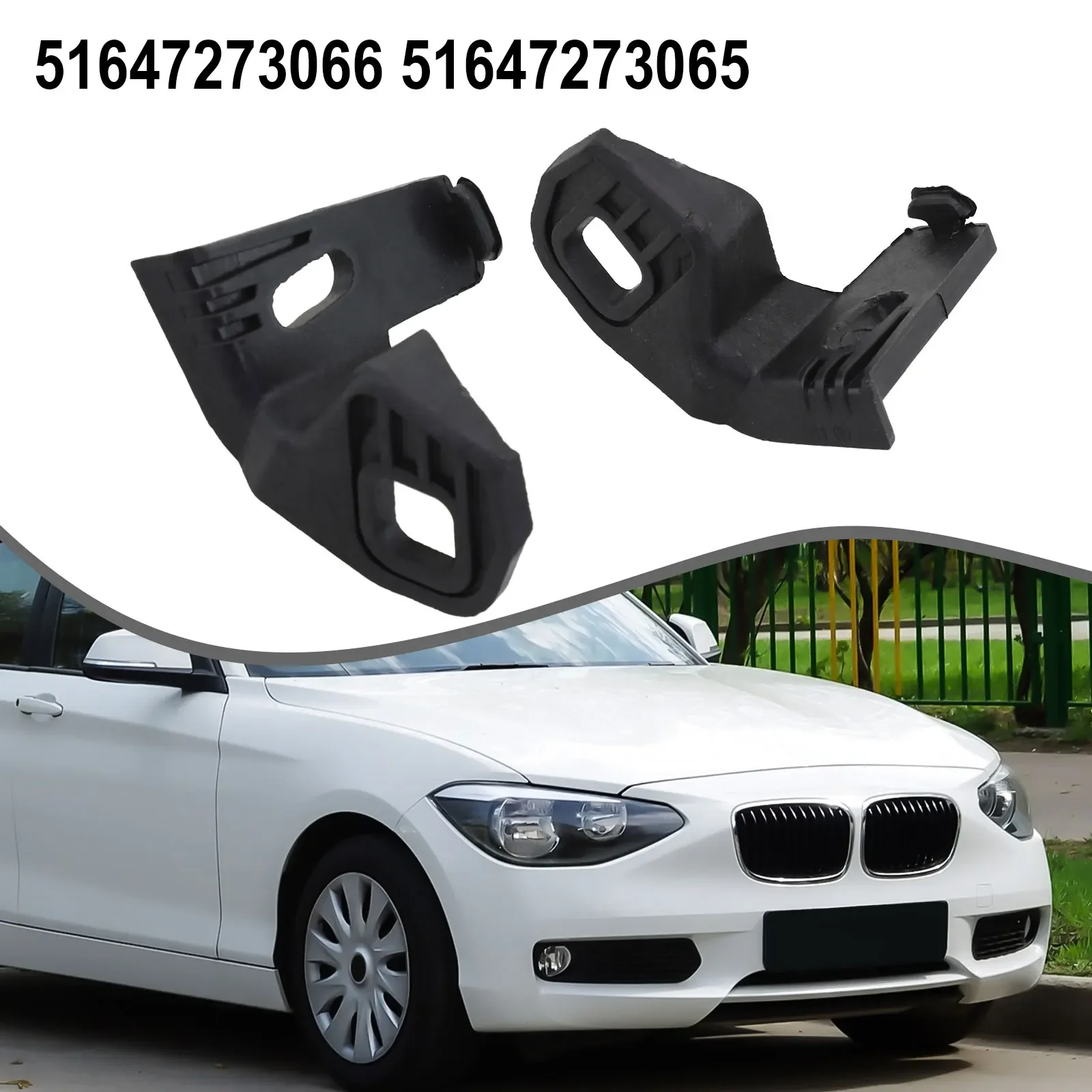 Headlight Bracket Compatible With For BMW F20 F21 F22 F87 M2 Set Of 2 With OEM Numbers 51647273066 51647273065