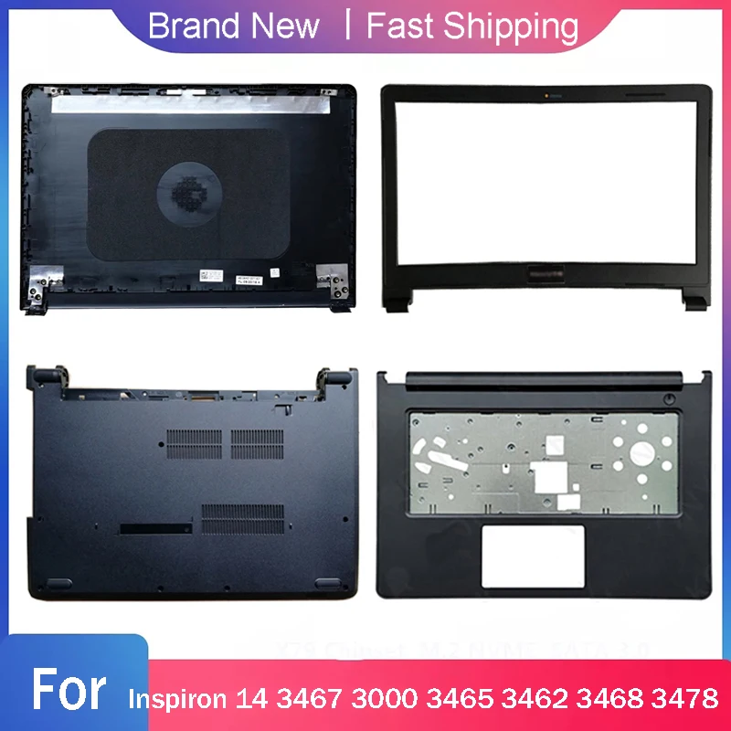 New Bottom Base Case For DELL Vostro Inspiron 14 3467 3000 3465 3462 3468 3478 3476 Laptop LCD Back Cover Front Bezel Palmrest