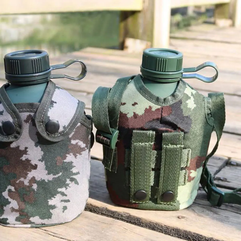 

Outdoor Water Bottle Green Portable Aluminum Compact Insulated Handle Camping Hiking Student
