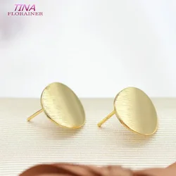 12MM Handmade DIY Earring Making Supplies 14K Gold Color Plated Post Earrings Findings For DIY Drop Earrings Jewelry Accessory