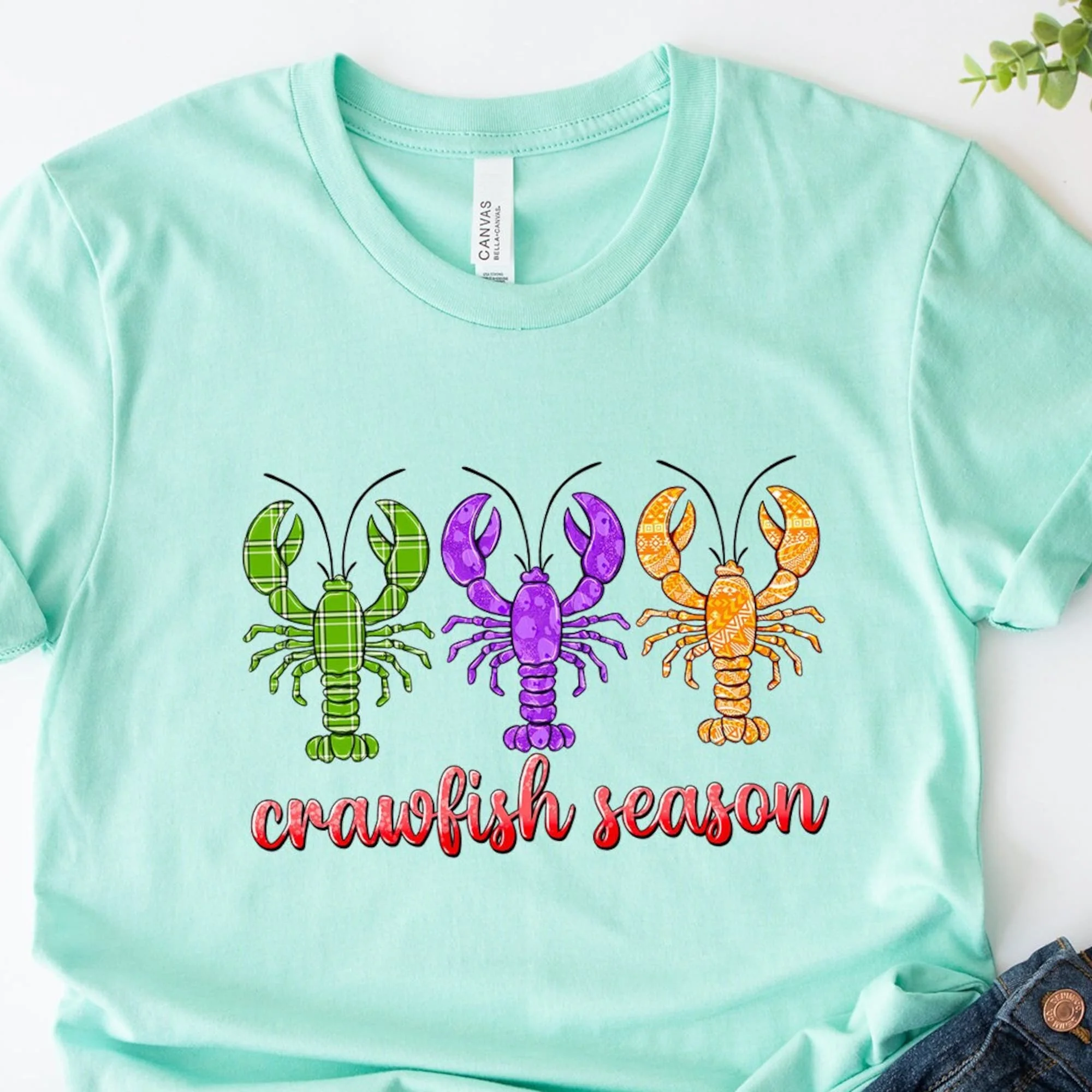 Crawfish Season Shirt ,Mardi Gras Purple Green Gold Celebration Carnival