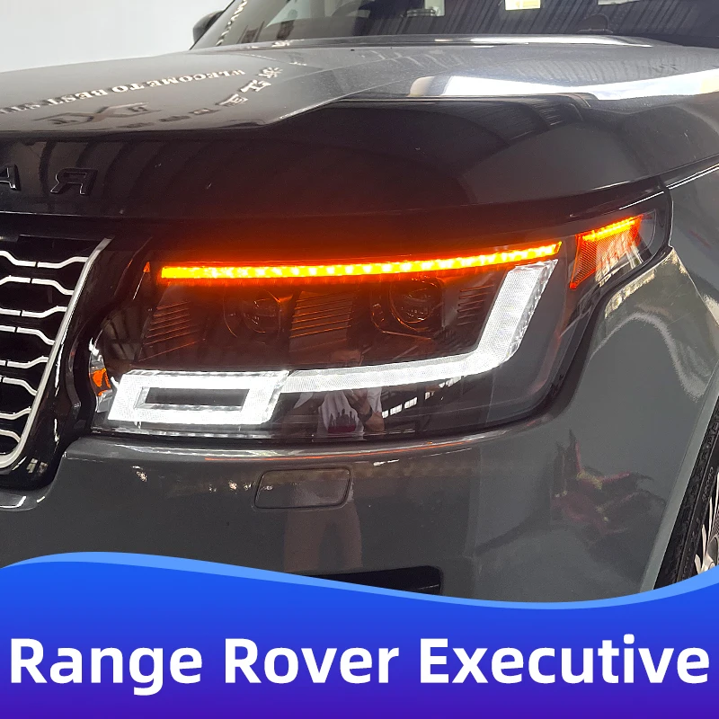 For 2014-2017 Land Rover Range Rover Executive L405 Conversion Upgrade LED Laser Headlight Assembly Turn Signal Auto Parts DRL