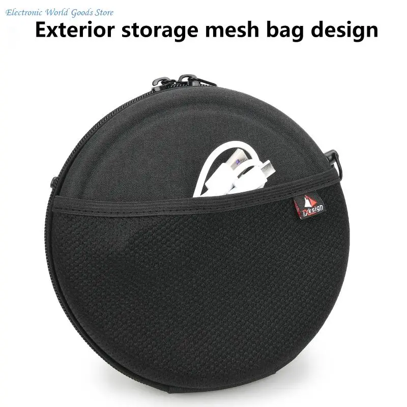 A3PD Travel Disc Player Storage Bag Organiser With Inner Sponge Compartment And Exterior Elastic Band For Small Items