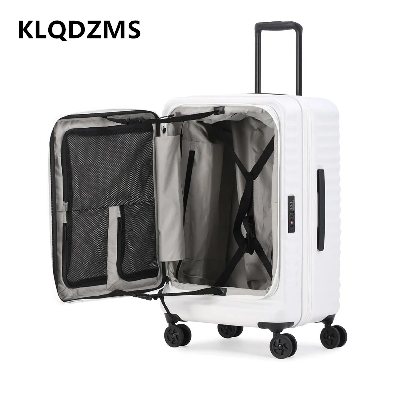 KLQDZMS PC Suitcase Zipper Boarding Case Front Opening Laptop Trolley Case 20