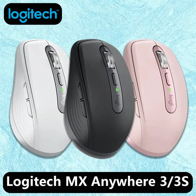 

Logitech MX Anywhere 3/3S Wireless Ergonomic Mouse, 8000 DPI Darkfield, MagSpeed, Logi Bolt, 3-Device Sync, USB-C Fast Charge