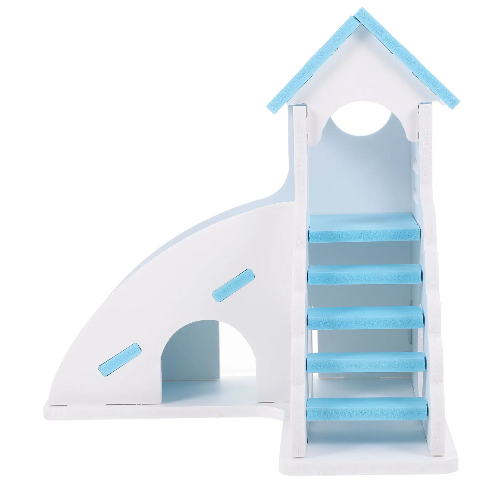 

Hamster Castle Hideout House Multifunctional Slide Ladder Playground Bright Colors Safe Edges Private Nest for Small Pets