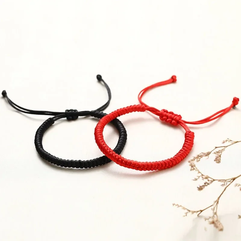 1-10Pcs Tibetan Thread Buddhist Bracelet Bangles Adjustable For Women Handmade Knot Amulet Red Rope Lucky Bracelet Charm Jewelry