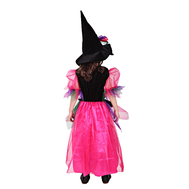 Children's Halloween Cosplay Costumes Carnival Girls Witch Party Toddler Kids Costume Dress Up Children Pumpkin Clothing