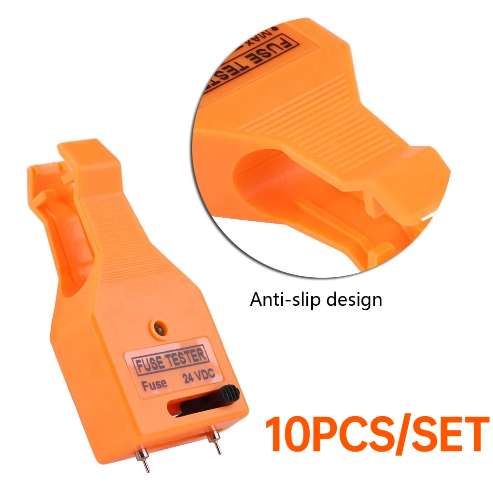 10PCS Universal Fuse Tester Multifunctional Portable Checking Blade Fuse Checker Puller Tool Auto Fuse Tester Car Accessories