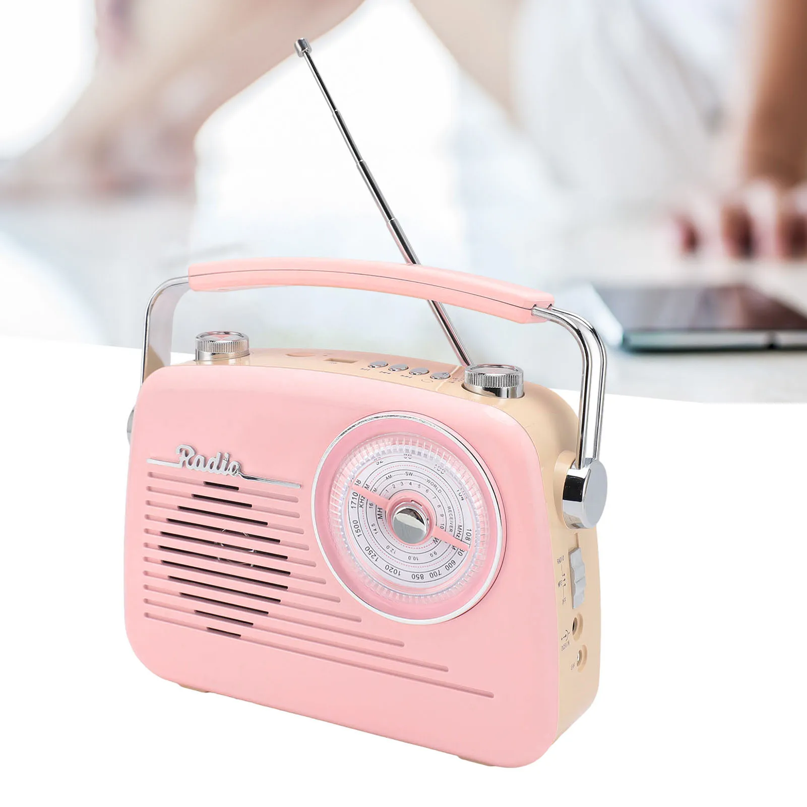 Altoparlante ZK20 Portatile Versatile Connessione affidabile FM AM SW Mini altoparlante USB per interni ed esterni Spina europea rosa 220V