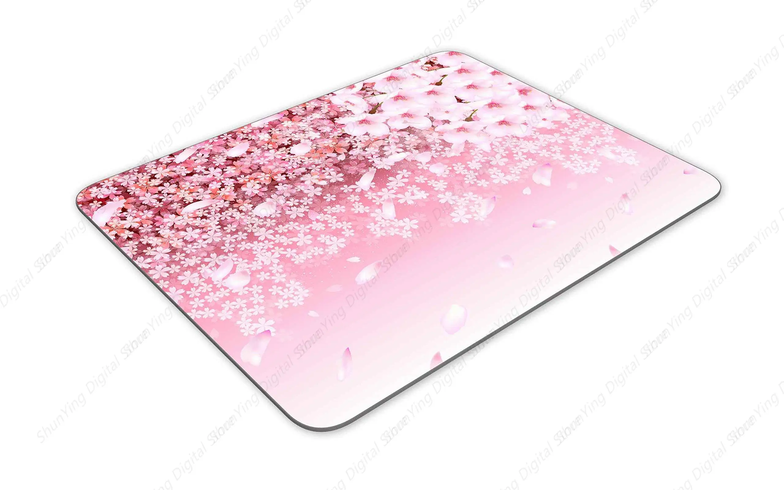 Cherry Blossom Background Pattern Mouse Pad Anti Slip Rubber Mouse Pad Suitable For Gaming Home School And Office Mouse Pads