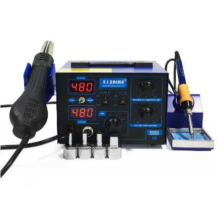 

SAIKE 952D BGA 2 In 1 SMD Rework Soldering Station Solder Iron Digital Welding Tools