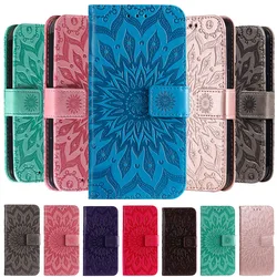 Sunflower Totem Case For Xiaomi Mi 10 10T 11 11T 12 12T 13 13T 14 Lite Pro Ultra 5G Flip Card Slot Leather Phone Book Cover