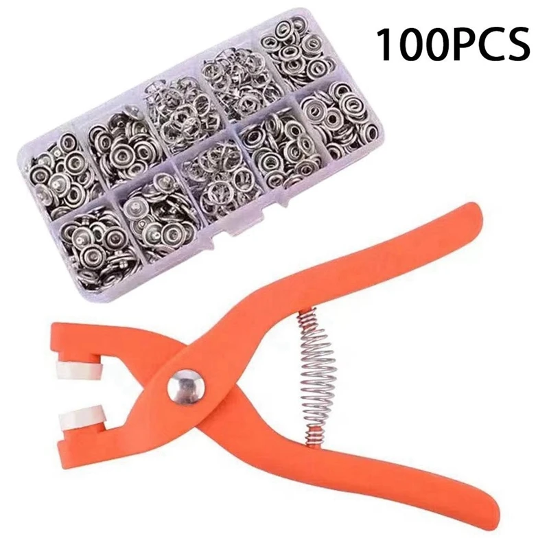 1Set Five-Claw Buckle Installation Tool Sewing-Free Invisible Snap Buttons For DIY Crafts