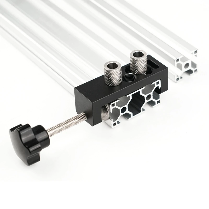 Dễ Dàng Sử Dụng Khung Nhôm Đôi Lỗ Đùn Kim Loại Khoan Bộ Trợ Giúp Cho M6 Lỗ 2020/2040/3030/3060/4040