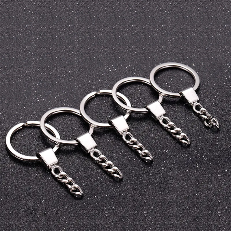 5 pcs/lot 30mm Key Rings Chain Silver Color Metal Round Split Keyring Keychains Making Jewelry DIY Accessories Fashion P006