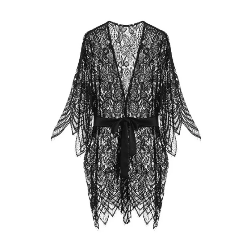 

Мужской сексуальный прозрачный кружевной халат, нижнее белье Sissy, прозрачная ночная рубашка, пижама для кроссдресса Femboy, ночная рубашка, озорная одежда для сна для геев