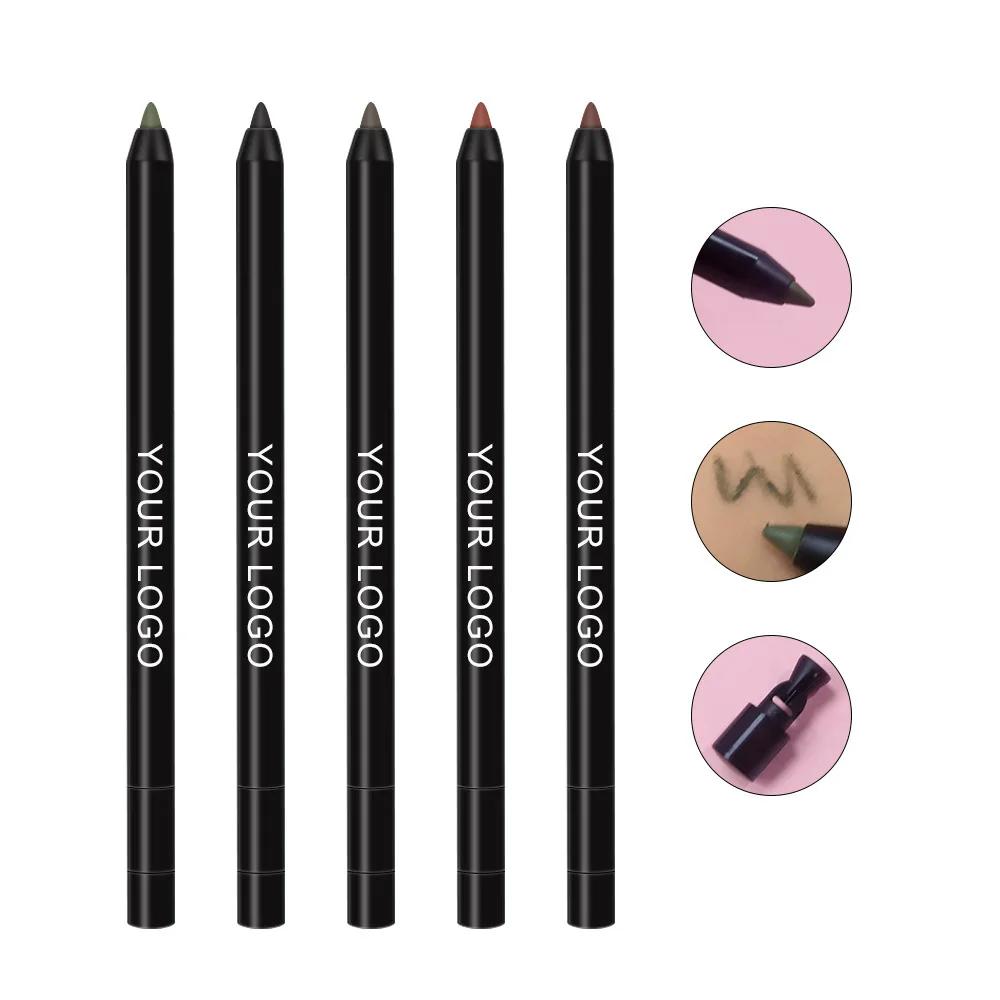 Rotating Eyeliner Pencil with Creamy Texture Wholesale Custom Logo Waterproof Smudge-proof Long-Lasting Smooth Soft Crayon