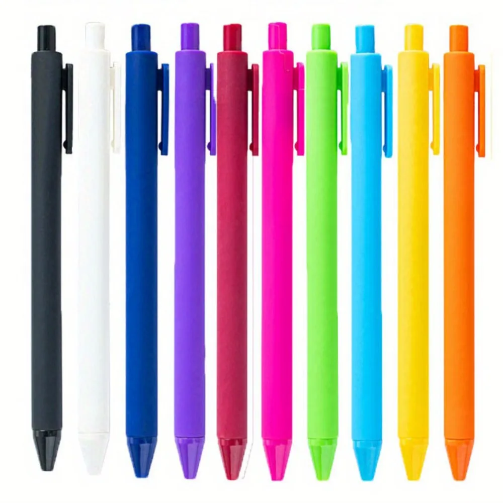 

10/50 шт., кавайная гелевая ручка ярких цветов, сменный блок для ручки 0,5 мм, черные чернила, школьные и офисные принадлежности для студентов, подарок