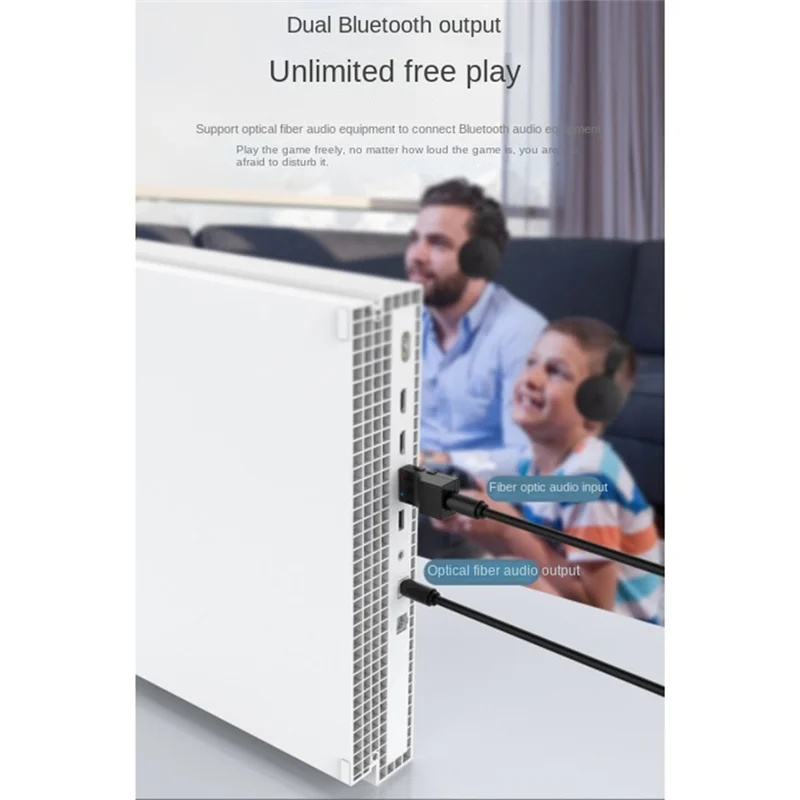 Y45A-USB Optical Bluetooth Audio Transmitter Dual Stream Multi-Point Wireless Adapter Low Latency Stereo For TV PC PS4/3