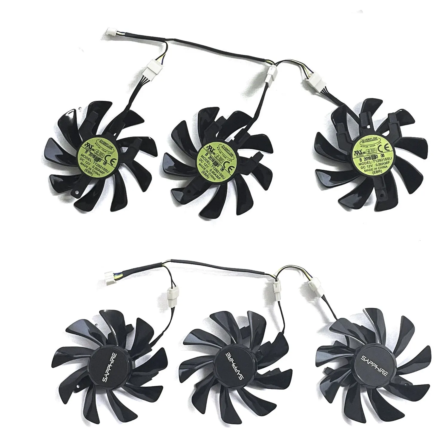 

85MM T129215BU T129215SU DC 12V 0.5A 4PIN For Sapphire Radeon R9 FURY 4GB HBM Tri-X OC Graphics Graphics Card Cooling Fan