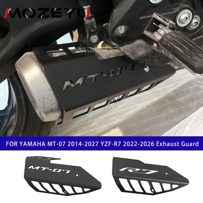 Exhaust Guard FOR YAMAHA MT-07 YZFR7 YZF-R7 MT 07 2014-2026 2025 2024 2023 2022 2021 Motorcycle Acessories Heat Shield Protector