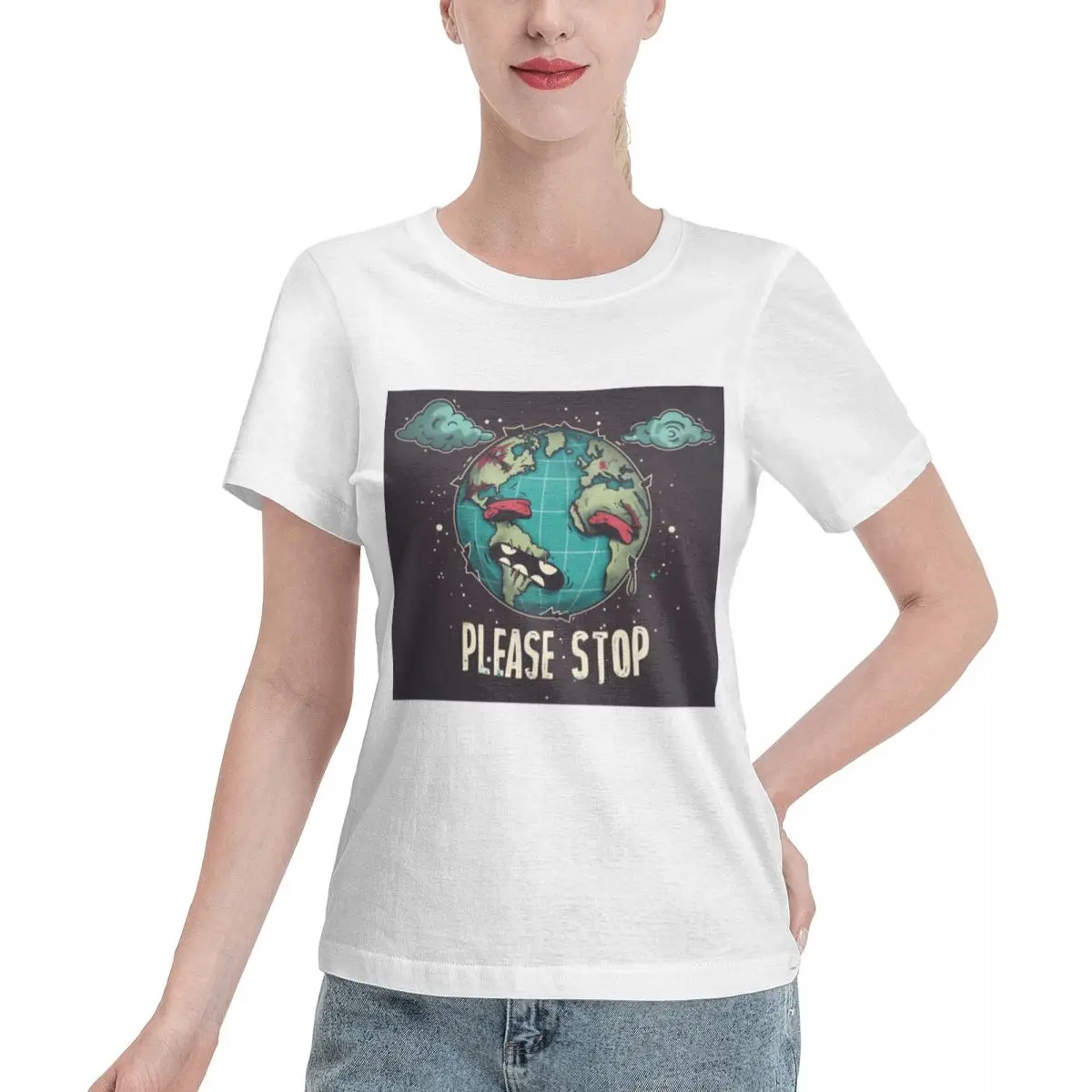 Value Pack Earth S SOS Climate Change Women's T-shirt Home Wear Comfy Daily Top