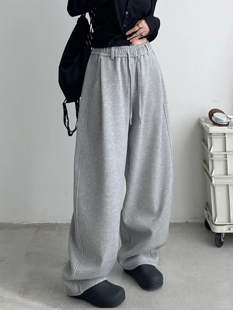 

HOUZHOU Vintage Y2k Baggy Gray Sweatpants Joggings Korean Style Sports Pants Harajuku Streewear Casual Loose Trousers Autumn