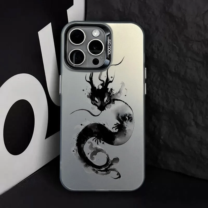 Simple wind snake phone case for IPHONE 15 14 13 12 11 PRO MAX 7 8 PLUS X XR XS MAX Soft edge anti-drop hard back cover