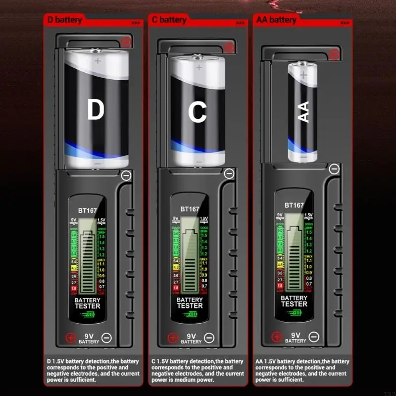 T5EA Compately Tester Tester Batteria Batterie salute per gestione domestica Professional Battery Checkers Strumento