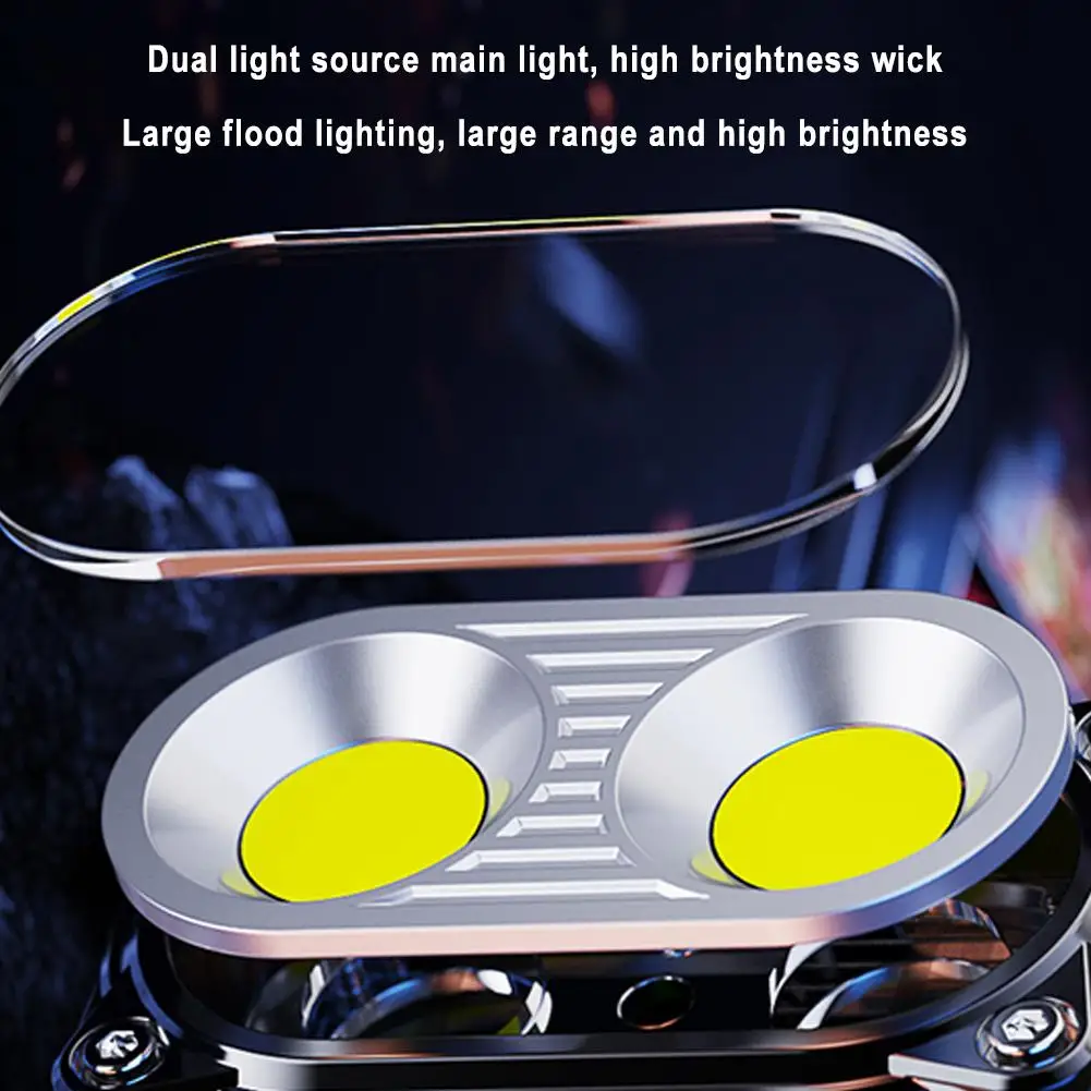 COB SMD المحمولة ضوء العمل USB شحن مشبك قبعة ضوء 500LM للتدوير قوية الشعلة الصغيرة للتخييم الصيد المشي