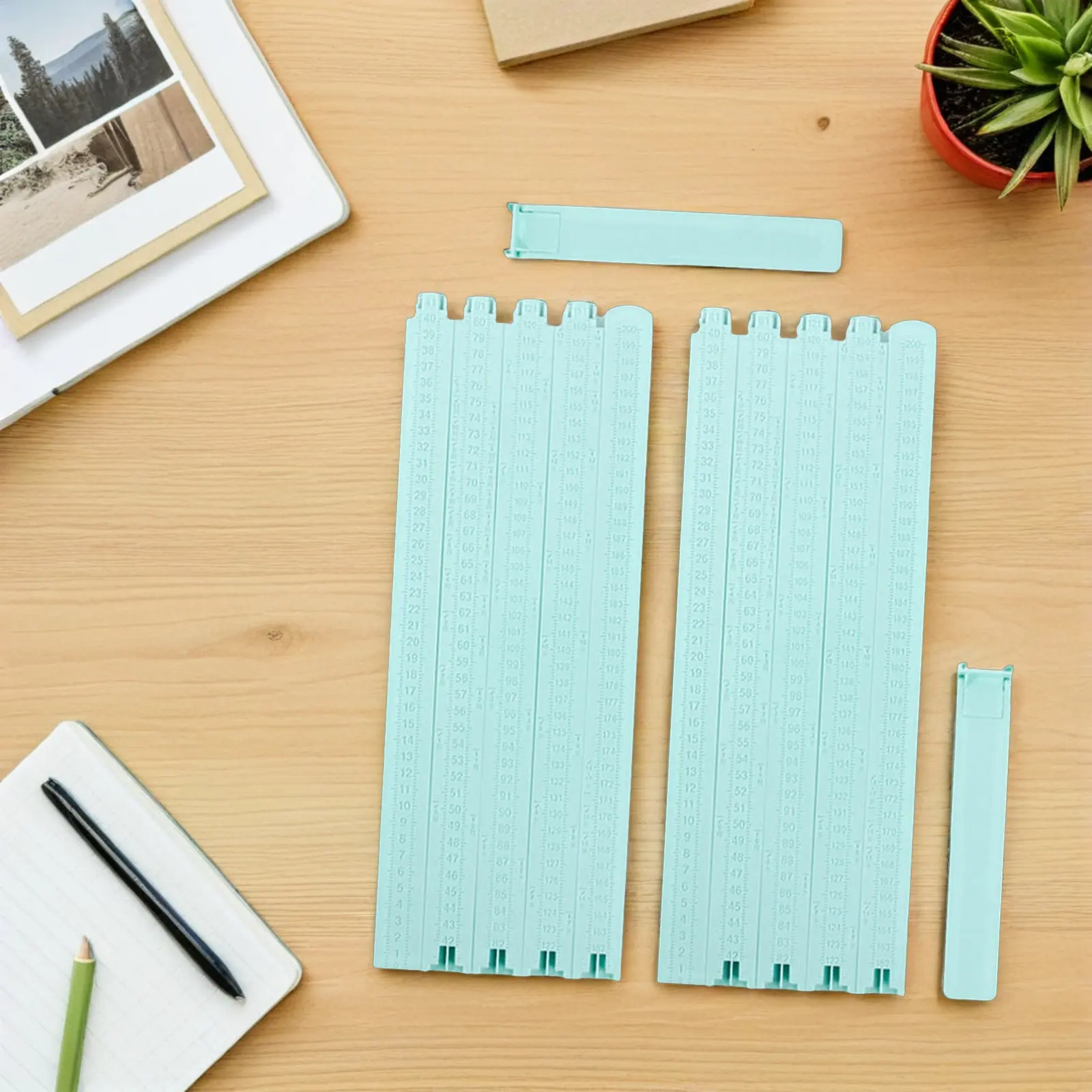 2Pcs Height Chart for Kids Plastic Wall Growth Chart Kids Height Measurement Tool Clear Record Development Decorative