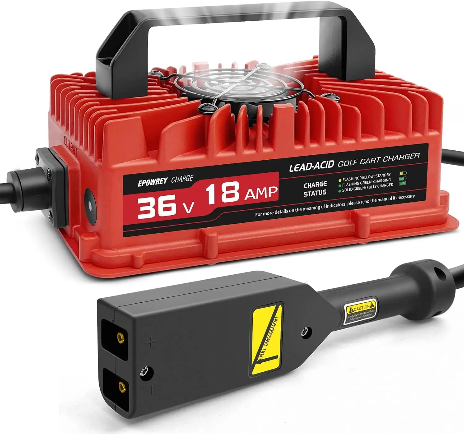 

Зарядное устройство для гольф-кара 36 В, 18 А, для EZGO TXT с вилкой D-стиля, быстрое и безопасное