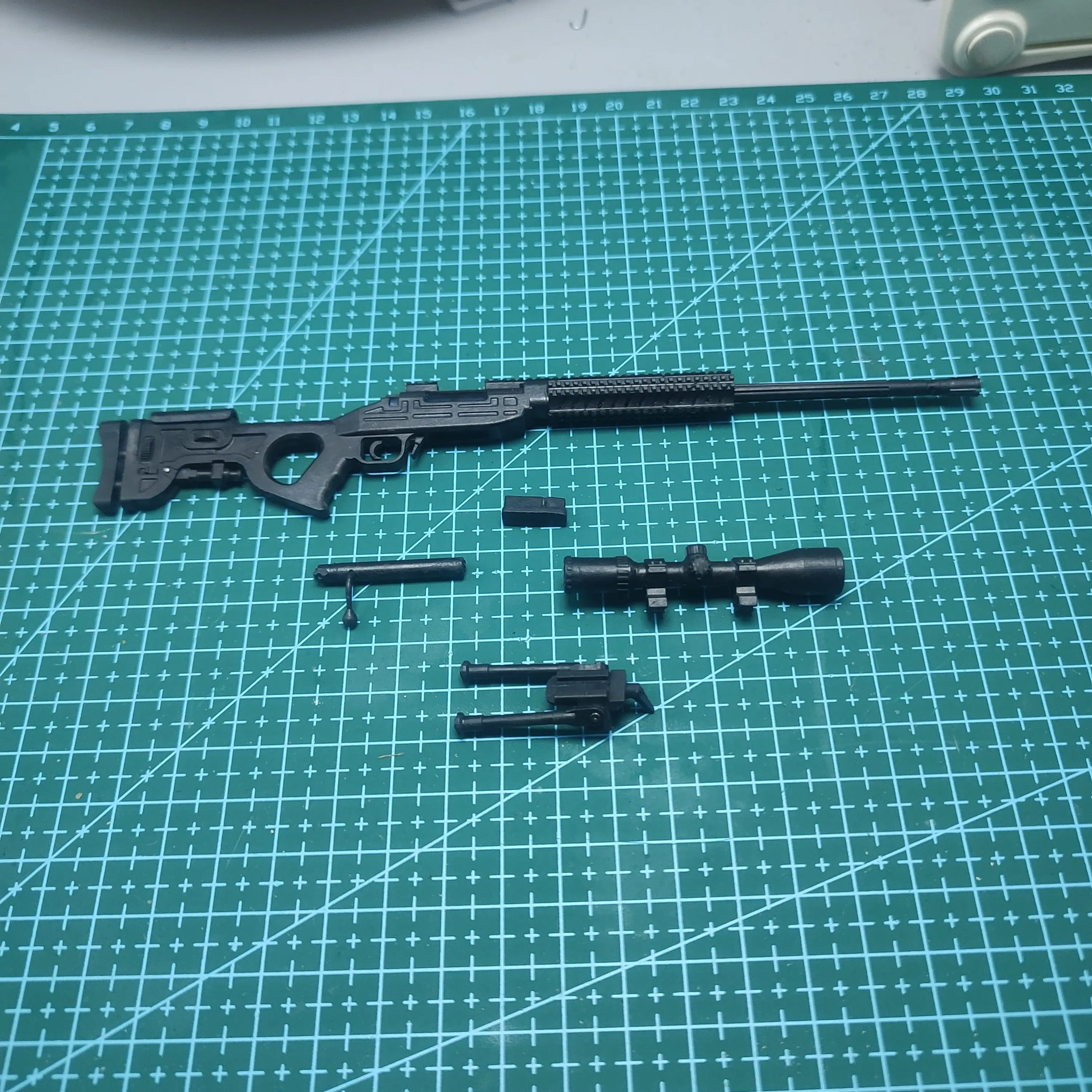 Modelo de pistola de juguete con Rifle de francotirador K14, escala 1/6, miniatura impresa en 3D para accesorios de figuras militares