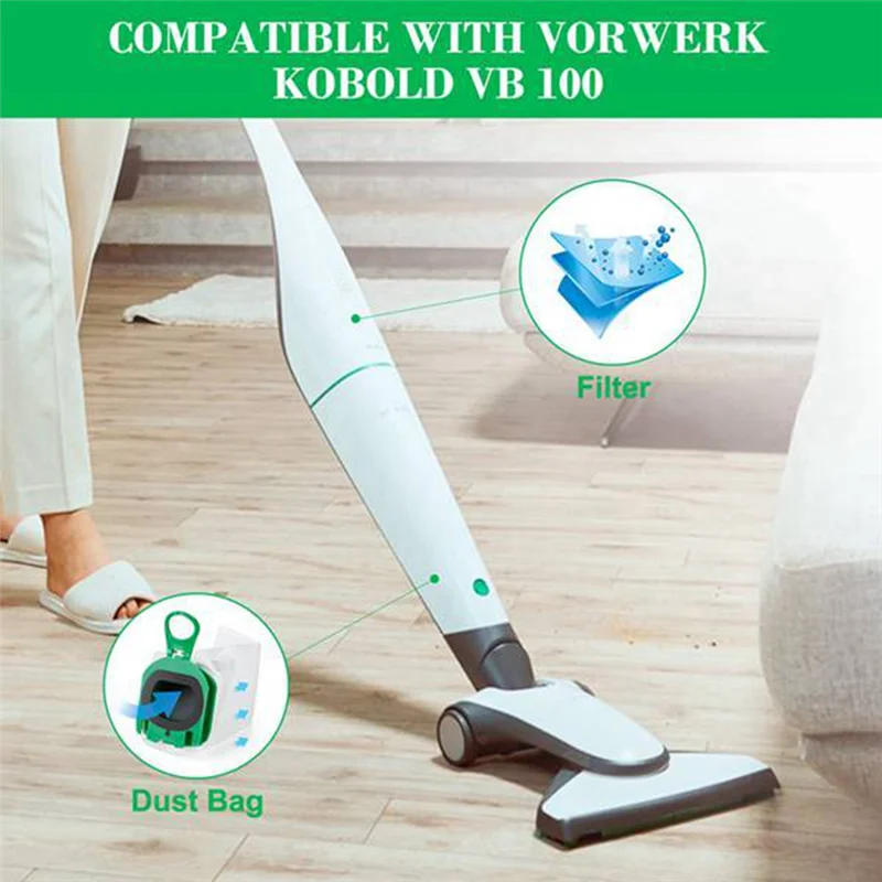 Vorwerk Kobold 진공 청소기 가방, 진공 먼지 가방 필터, VB100 FP100 VB 100 FP 100