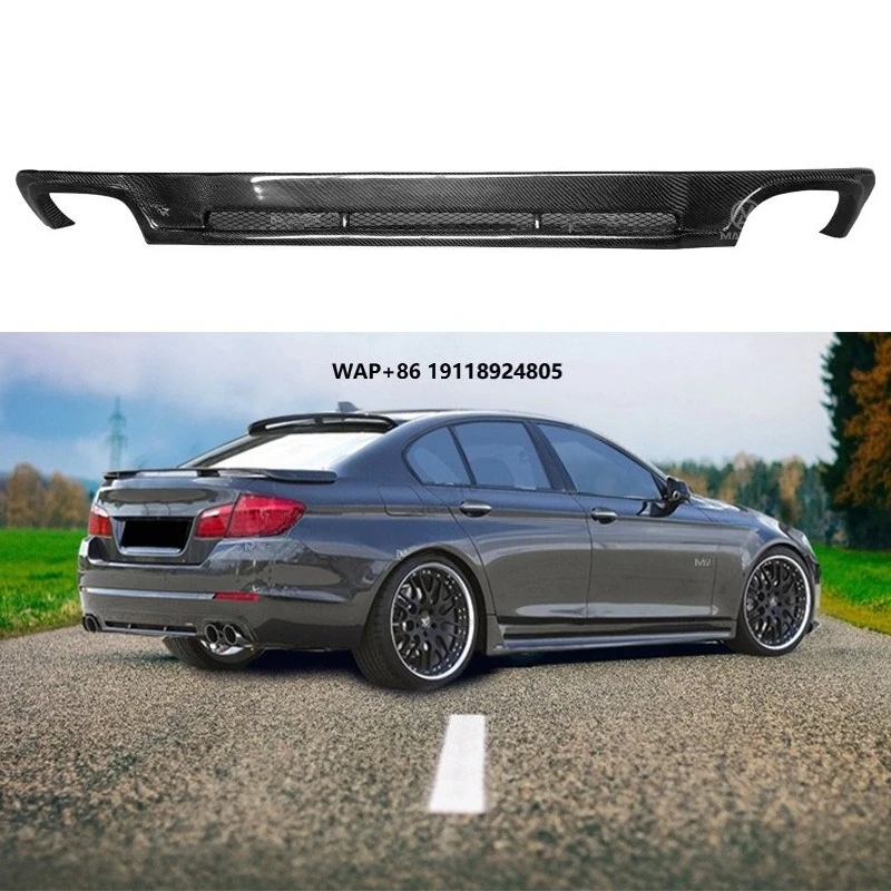 

Modified Black Carbon Fiber Rear Bumper Lip Upgraded Car Bumper Rear Lip Diffuser Wholesale Auto Body Kit for F10 5 Series
