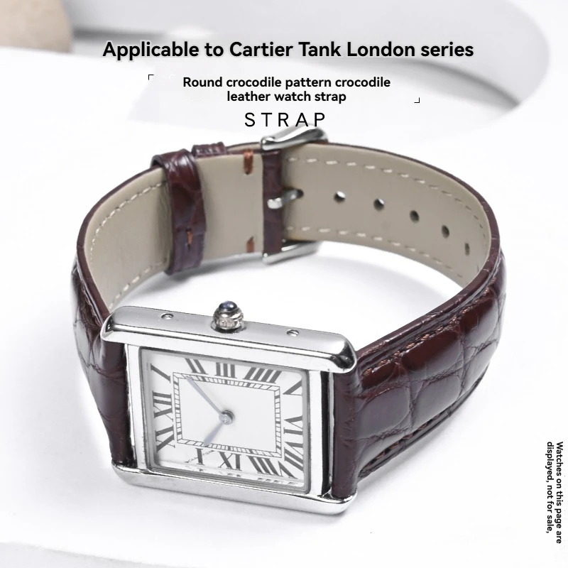 

Высококачественный браслет из крокодиловой кожи для Cartier Tank London W5200005 WSTA0030, быстросъемный ремешок для часов 16, 17, 20 мм