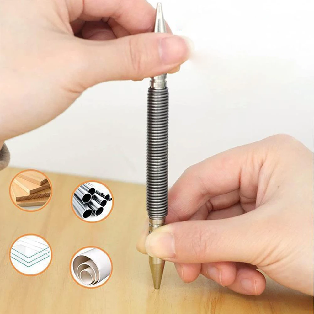 2pcs/set Double-head Spring Nail 3500 PSI Hinge Pin Remover Hammerless Nail Kit Multi-fonction 1/16 Inch & 1/32 Inch Punch Tools