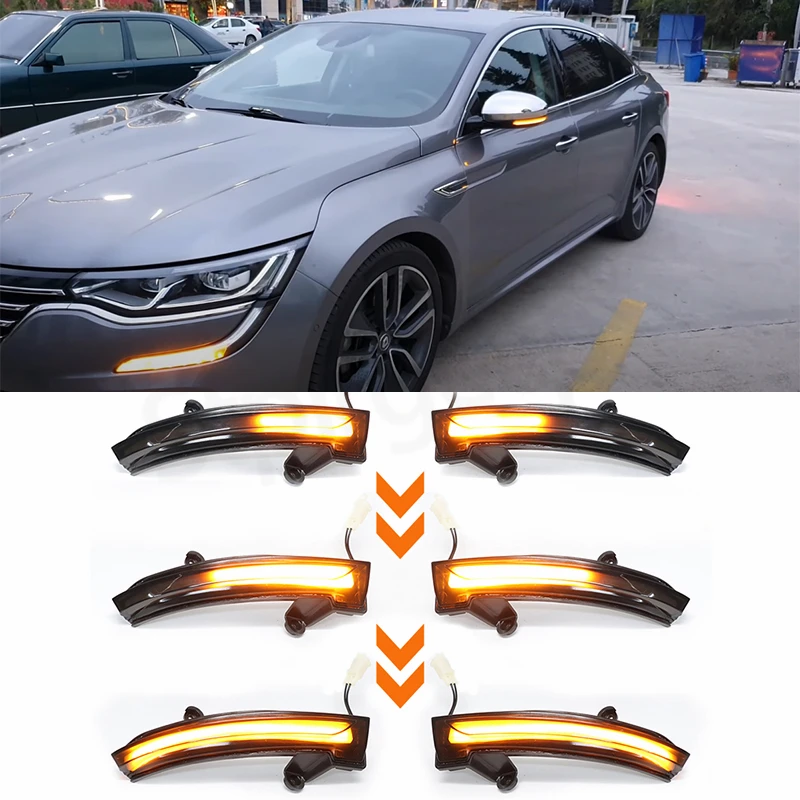 For Renault Megane 4 IV MK4 Talisman Clio 5 V Dynamic LED Side Mirror Turn Signal Light Sequential Indicator Blinker Light Lamp