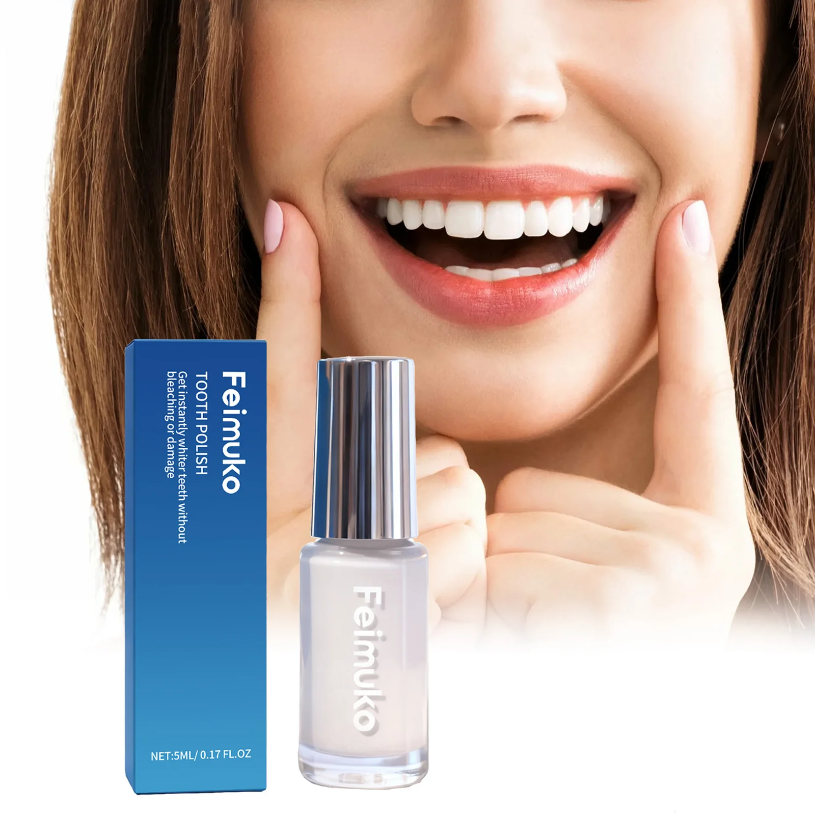 Pintura Dental con Hidroxiapatita para el Cuidado de los Dientes, Blanqueamiento Instantáneo, Suave y Duradero, Blanqueamiento Dental, Aliento Fresco, Abrillantador Bucal, Pulidor Dental