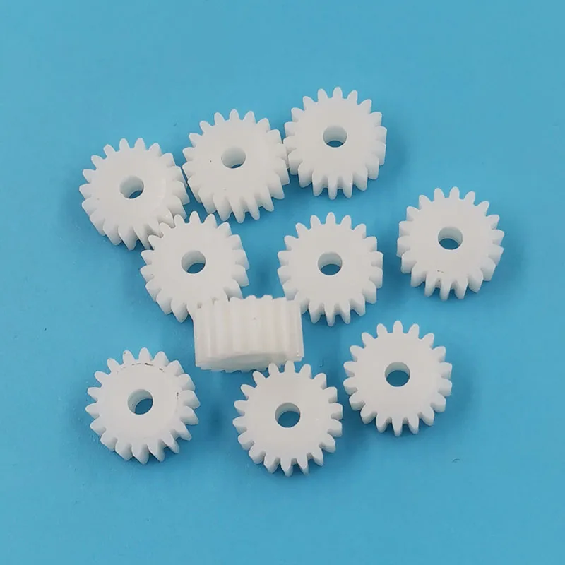 182.5A 0.5M Motor Gears 18 Teeth OD=10mm 2.5mm Hole Plastic Toy Pinion 18T