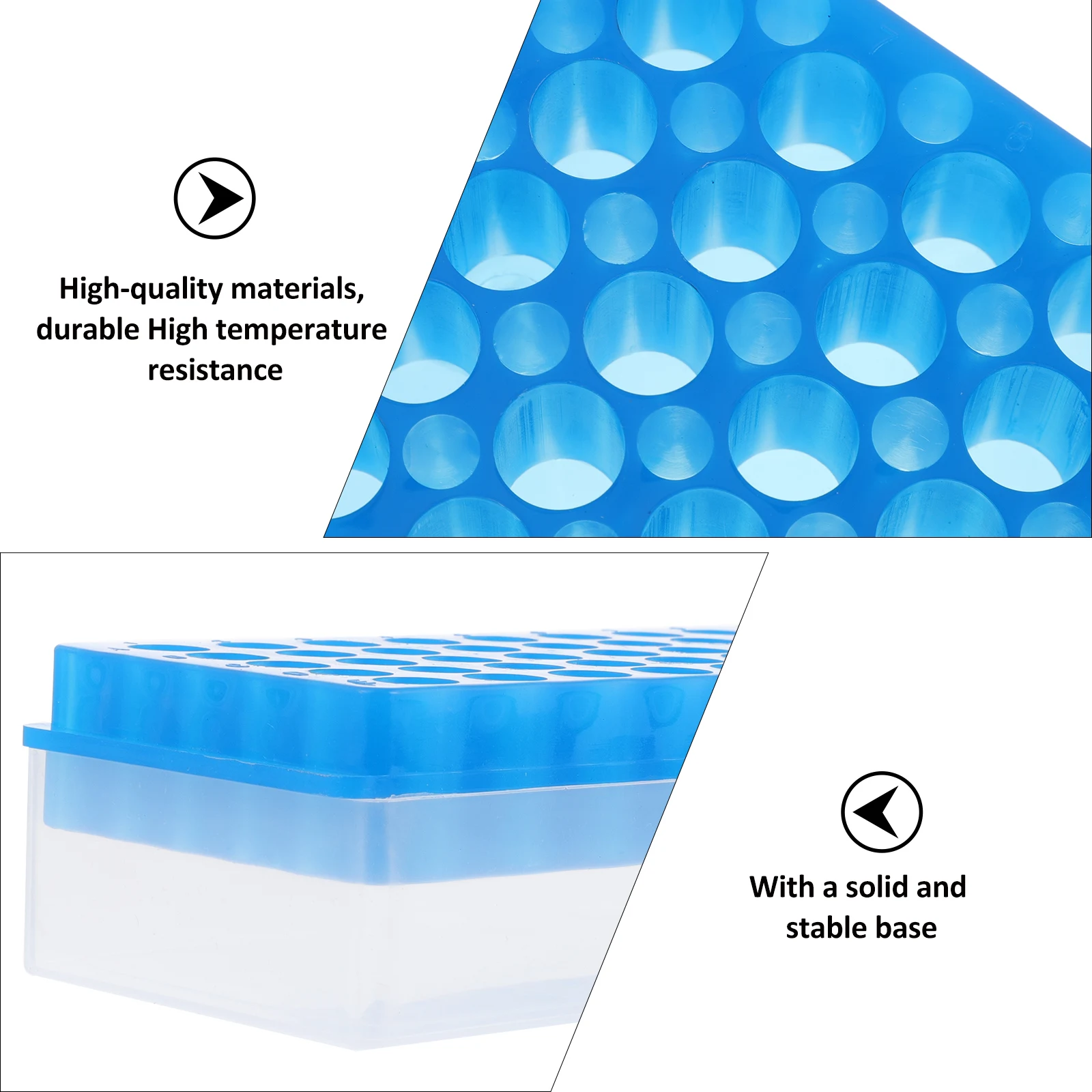 

1pc 60-Hole Tube Rack For 0.5Ml/1.5Ml Plastic Test Tube Organizer Laboratory Tool Lab Storage Stand School Home Use