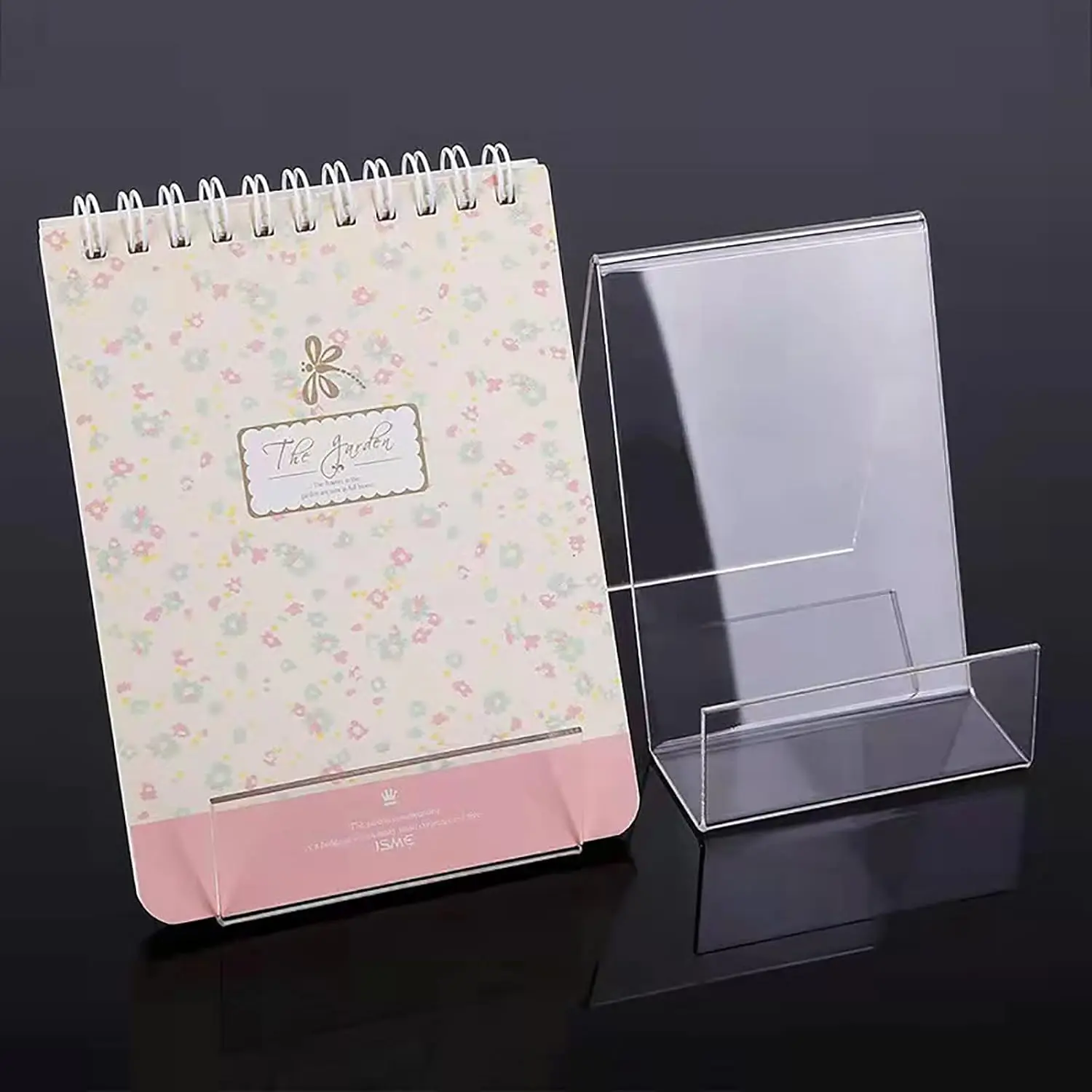 4pcs Clear Acrylic Reading Stand, Adjustable, Multi-Angle Book Holder &Display Rack for Desk, Art Showcase, Decorative Organizer