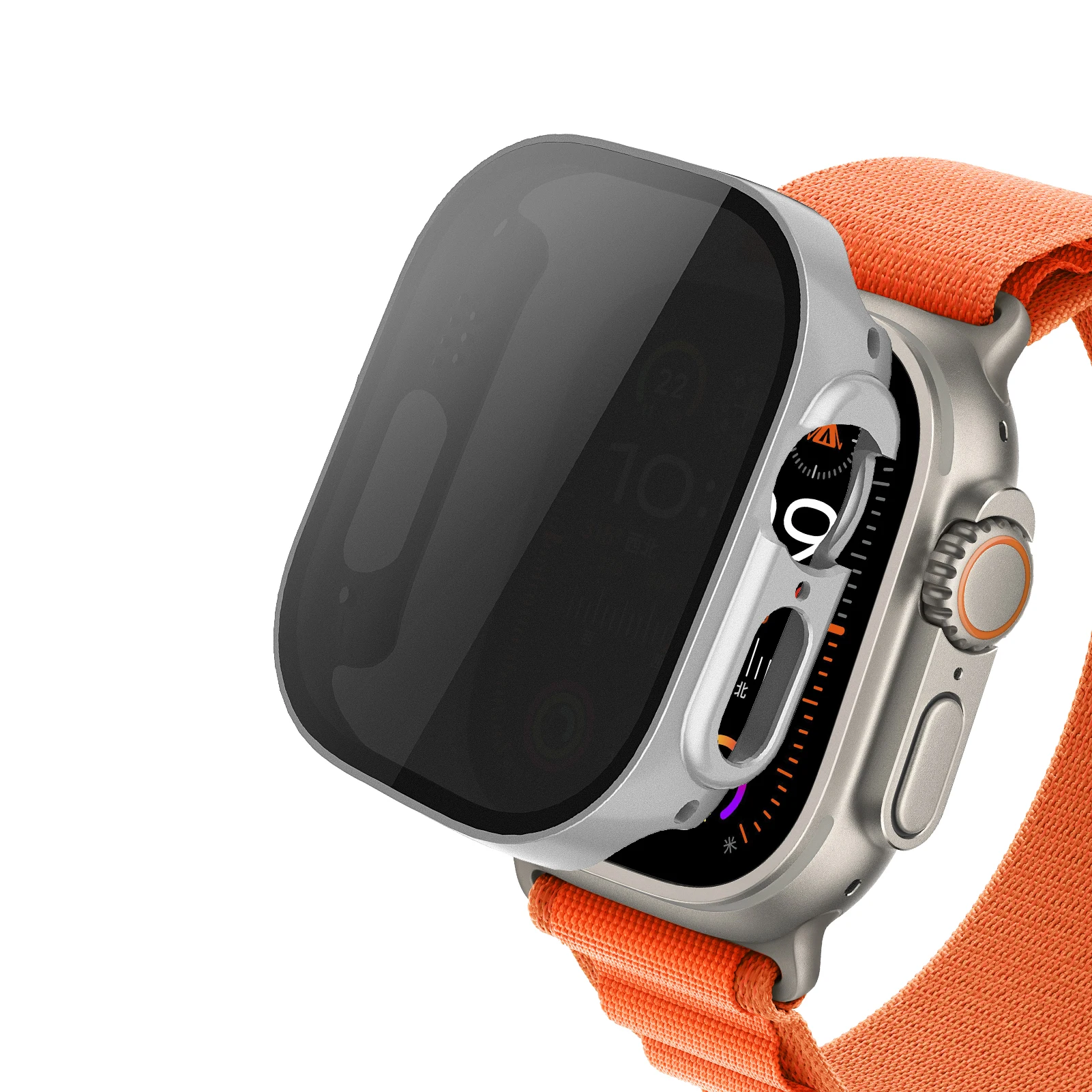 Gehärtetes Glas + Privatsphäre für Apple Watch ultra2 3 49 mm Gehäuse Anti-Spy Displayschutzfolie Abdeckung iWatch Serie 9 8 7 SE 44 mm 40 mm 45 mm